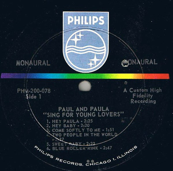 Paul & Paula : Sing For Young Lovers (LP, Album, Mono)