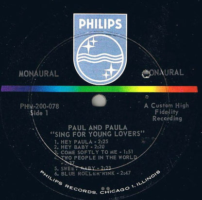 Paul & Paula : Sing For Young Lovers (LP, Album, Mono)