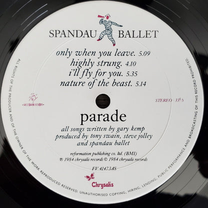 Spandau Ballet : Parade (LP, Album, Pit)