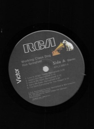Rick Springfield : Working Class Dog (LP, Album, Bar)
