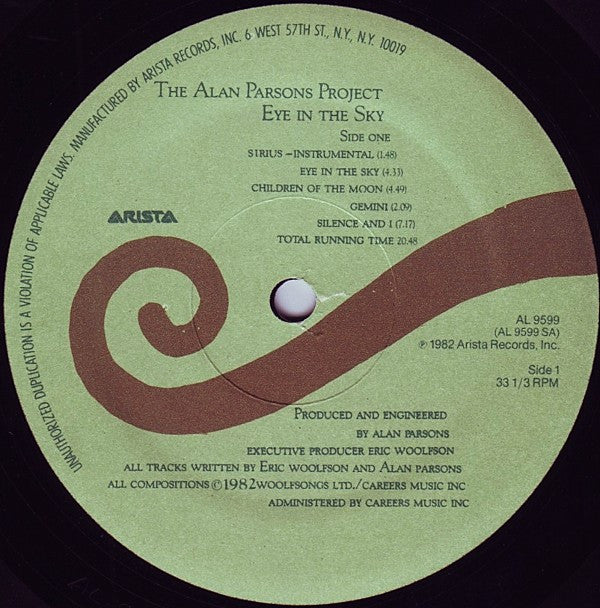 The Alan Parsons Project : Eye In The Sky (LP, Album, Club)