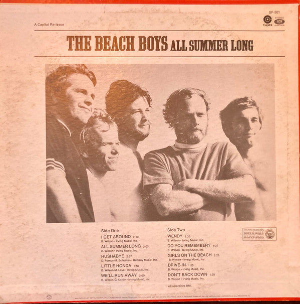 The Beach Boys : All Summer Long (LP, Album, RE)