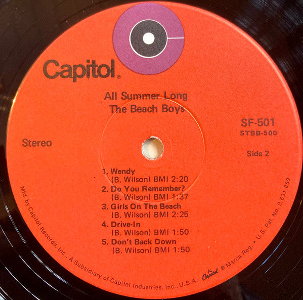 The Beach Boys : All Summer Long (LP, Album, RE)
