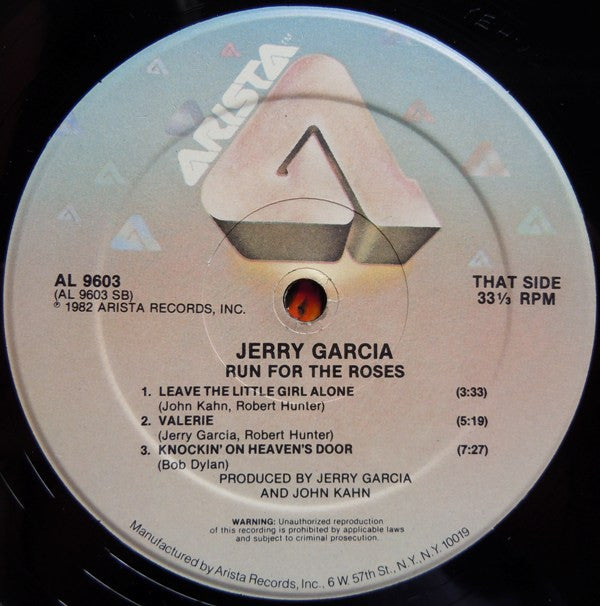 Jerry Garcia : Run For The Roses (LP, Album)