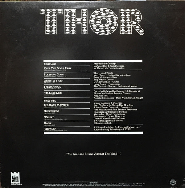 Thor (7) : Keep The Dogs Away (LP, Album)