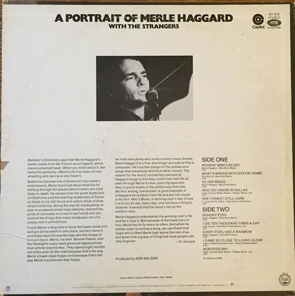 Merle Haggard With The Strangers (5) : A Portrait Of Merle Haggard (LP, Album, Jac)