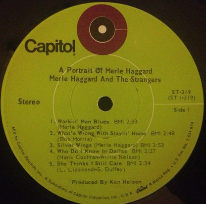 Merle Haggard With The Strangers (5) : A Portrait Of Merle Haggard (LP, Album, Jac)