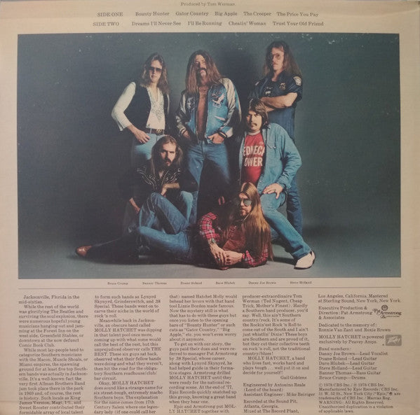 Molly Hatchet : Molly Hatchet (LP, Album, Pit)