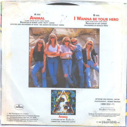 Def Leppard : Animal (7", Single, 49)