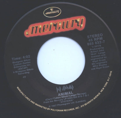 Def Leppard : Animal (7", Single, 49)