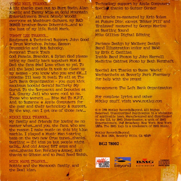 Mötley Crüe : Greatest Hits (CD, Comp, Club, RE)