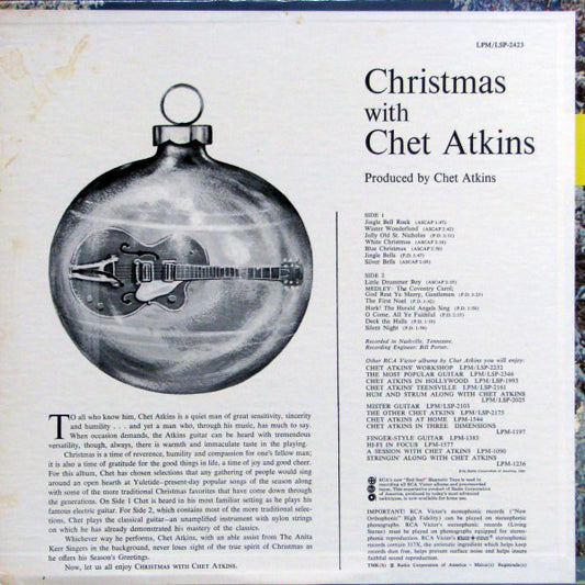Chet Atkins : Christmas With Chet Atkins (LP, Album, RE, Hol)