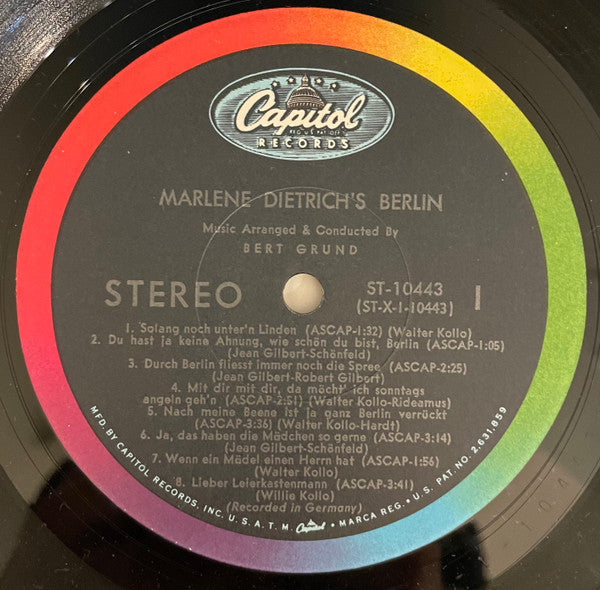 Marlene Dietrich : Marlene Dietrich's Berlin (LP, Album)