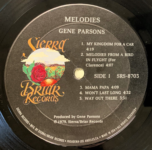 Gene Parsons : Melodies (LP, Album)