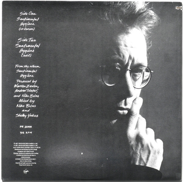 Warren Zevon : Sentimental Hygiene (12", Promo)