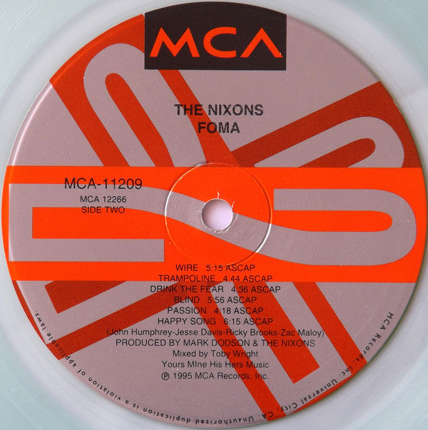 The Nixons : Foma (LP, Album, Cok)
