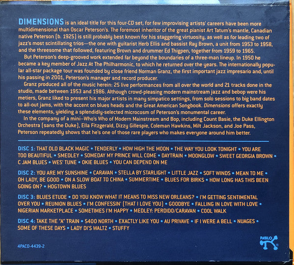 Oscar Peterson : Dimensions (A Compendium Of The Pablo Years) (4xCD, Comp, Sli + Box, Comp)