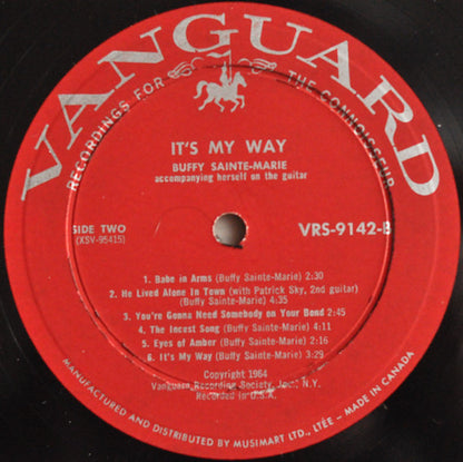 Buffy Sainte-Marie : It's My Way! (LP, Album, Mono)
