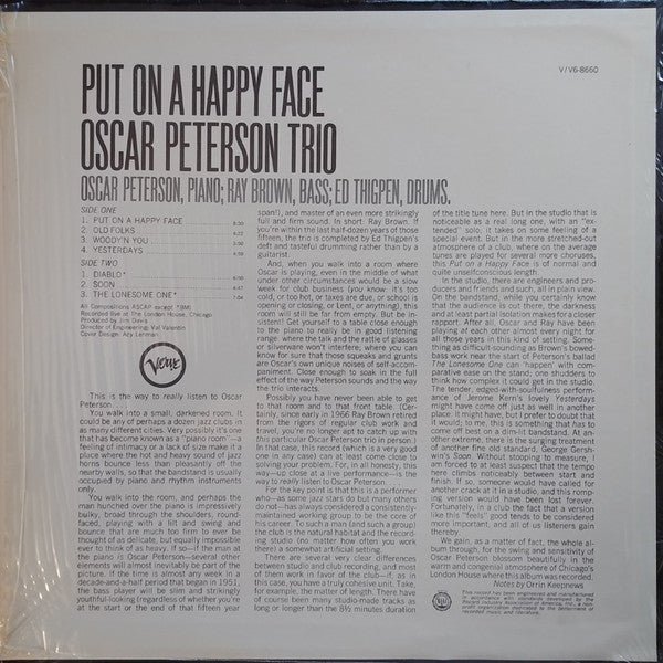 Oscar Peterson : Put On A Happy Face (LP, Album)