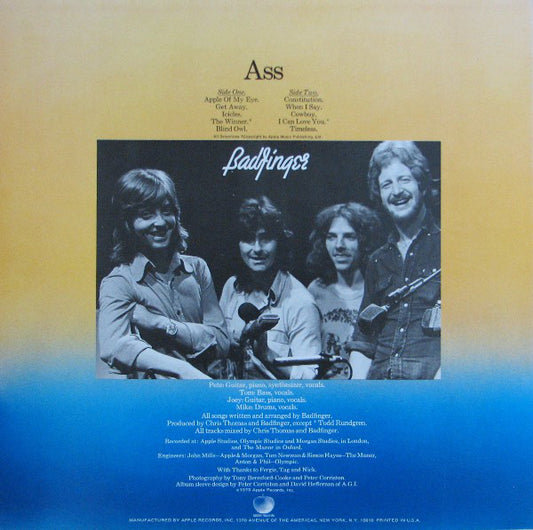 Badfinger : Ass (LP, Album, Los)