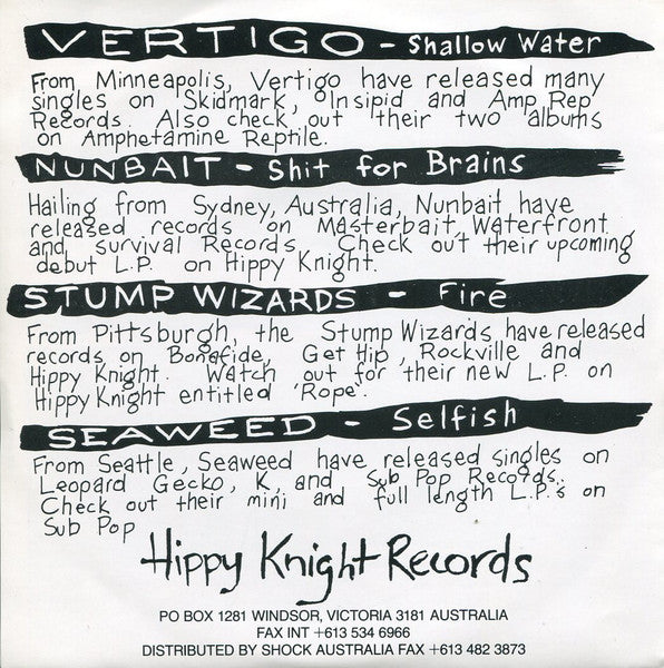 Various : Self Mutilation Volume Three (7", EP, Comp)