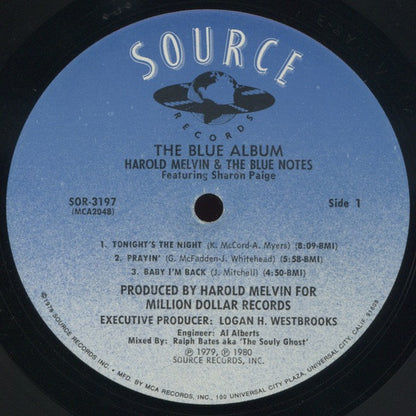 Harold Melvin And The Blue Notes Featuring Sharon Paige : The Blue Album (LP, Album)