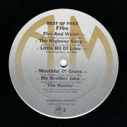 Free : Best Of Free (LP, Album, Comp, Club, RM, Car)