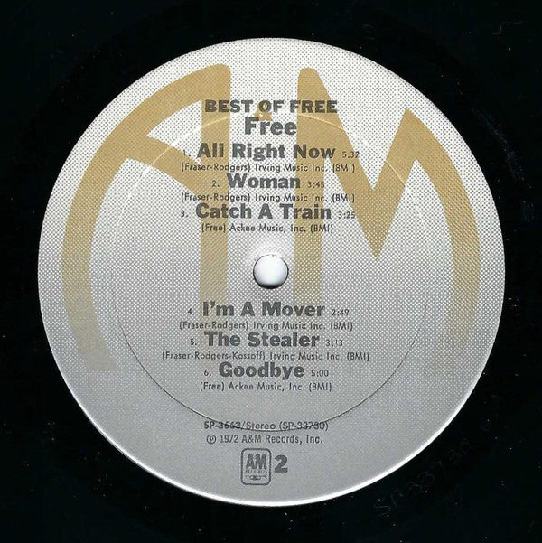 Free : Best Of Free (LP, Album, Comp, Club, RM, Car)