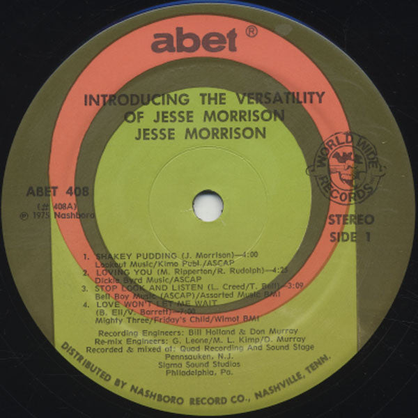 Jesse Morrison : The Versatility Of Jesse Morrison (LP, Album)