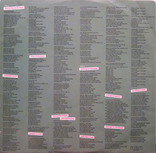 Rick Springfield : Tao (LP, Album, Ind)