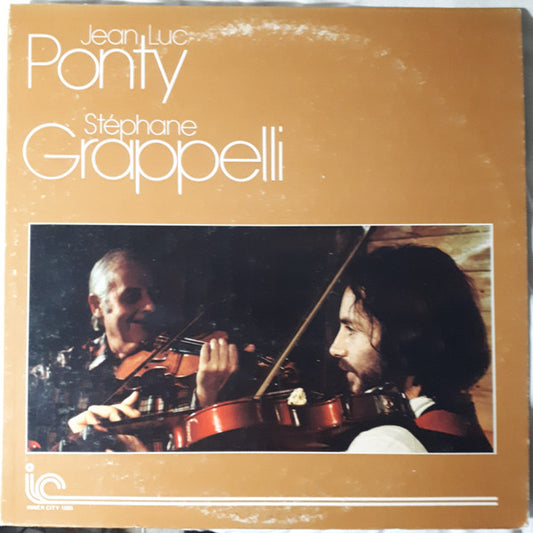 Jean-Luc Ponty - Stéphane Grappelli Featuring Maurice Vander, Philippe Catherine*, Tony Bonfils, Andre Ceccarelli* : Ponty - Grappelli (LP, Album)