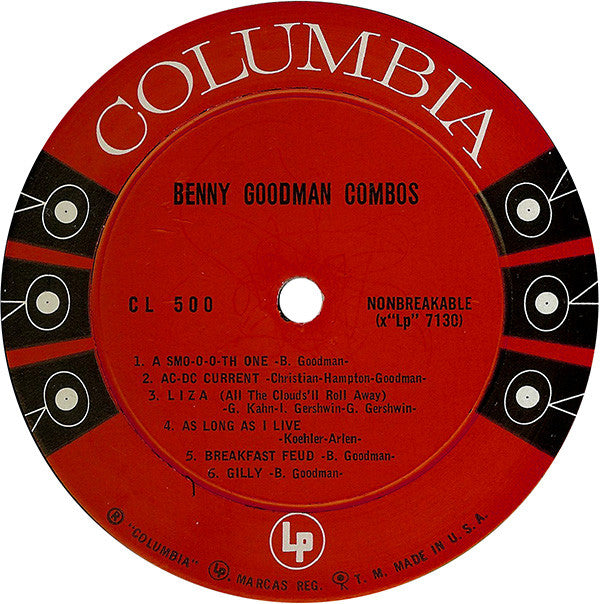 Benny Goodman : Benny Goodman Combos (LP, Comp, Mono, RE)