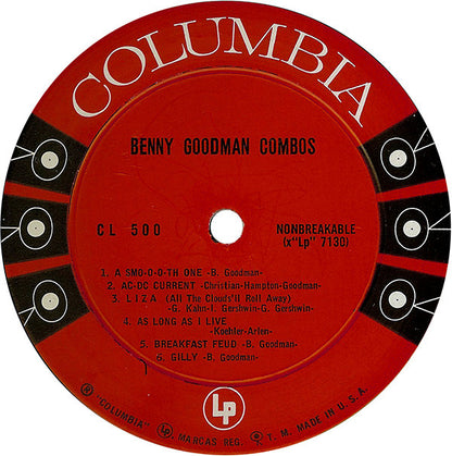 Benny Goodman : Benny Goodman Combos (LP, Comp, Mono, RE)