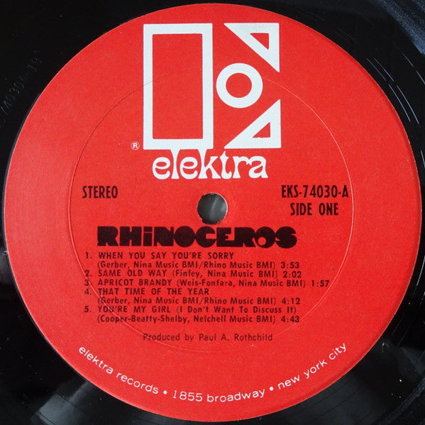 Rhinoceros (2) : Rhinoceros (LP, Album, Pit)