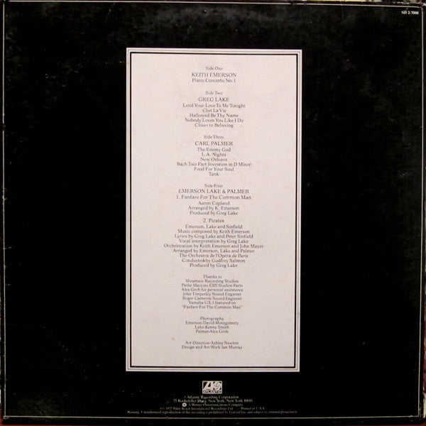Emerson Lake & Palmer* : Works (Volume 1) (2xLP, Album, PR )