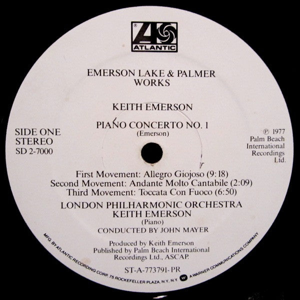 Emerson Lake & Palmer* : Works (Volume 1) (2xLP, Album, PR )
