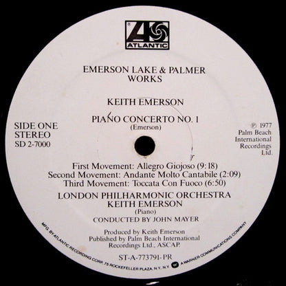 Emerson Lake & Palmer* : Works (Volume 1) (2xLP, Album, PR )