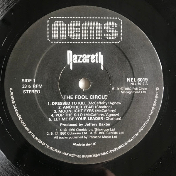 Nazareth (2) : The Fool Circle (LP, Album)