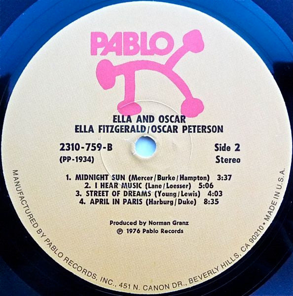 Ella Fitzgerald / Oscar Peterson : Ella And Oscar (LP, Album)