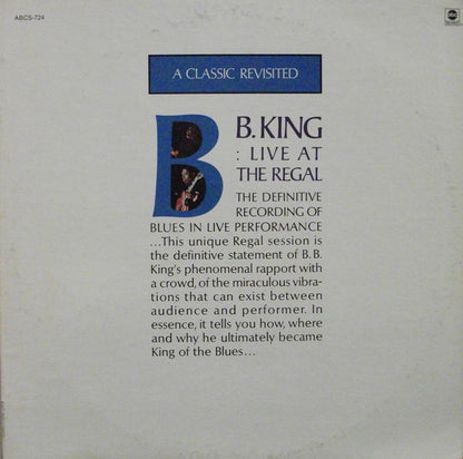 B.B. King : Live At The Regal (LP, Album, RE, San)