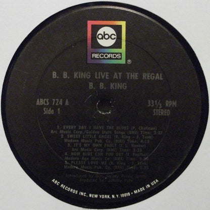 B.B. King : Live At The Regal (LP, Album, RE, San)