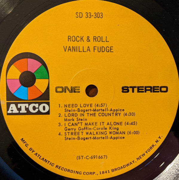 Vanilla Fudge : Rock & Roll (LP, Album, Ind)