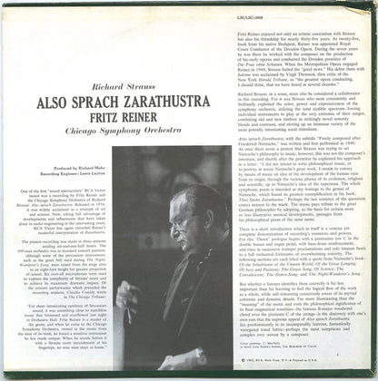 Fritz Reiner, Chicago Symphony* / Strauss* : Also Sprach Zarathustra (LP, Album, RP, Ind)