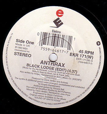 Anthrax : Black Lodge (7", Single, Ltd, Num)