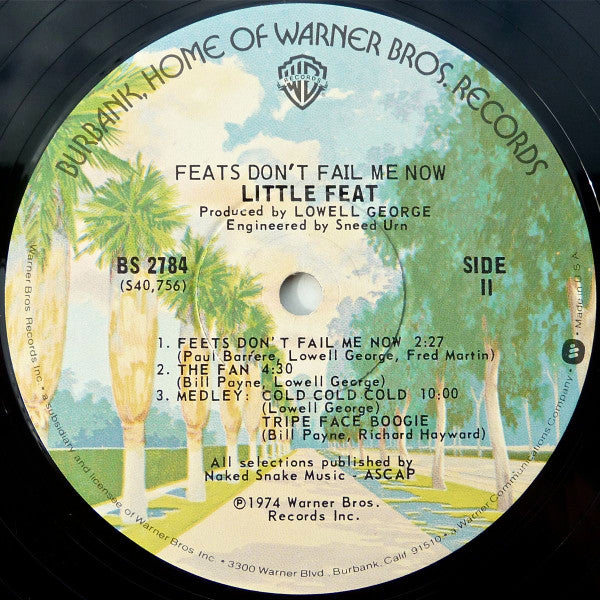 Little Feat : Feats Don't Fail Me Now (LP, Album, RE, Win)