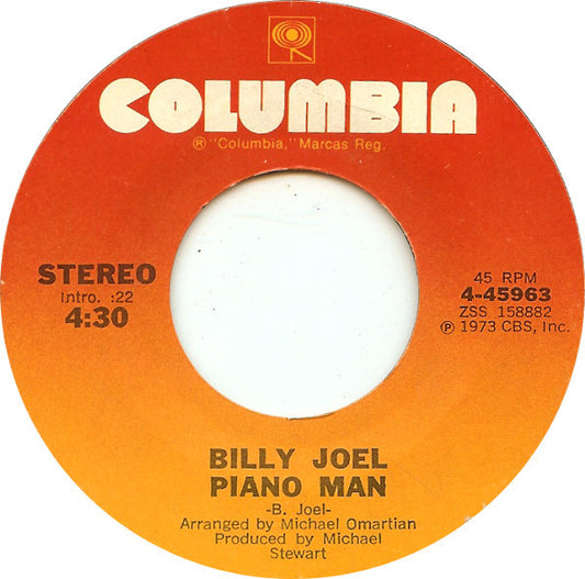 Billy Joel : Piano Man (7", Single, Styrene)