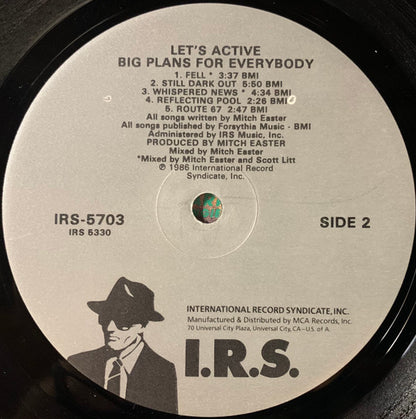 Let's Active : Big Plans For Everybody (LP, Album, Glo)
