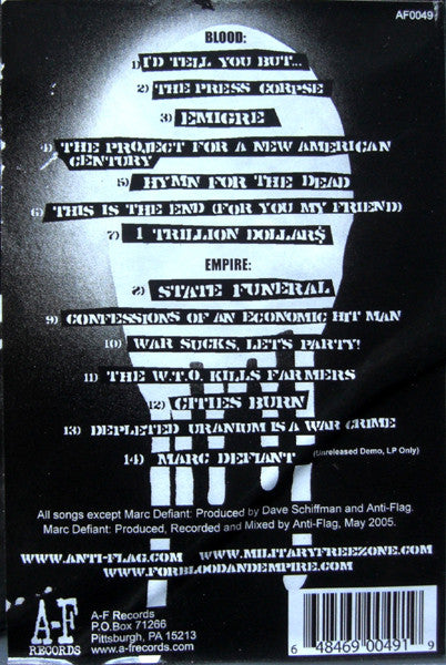 Anti-Flag : For Blood And Empire (LP, Album, Pic)