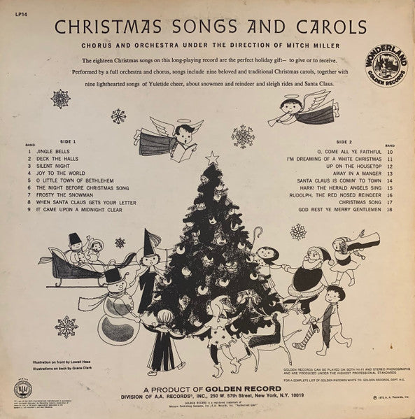 Mitch Miller And His Orchestra And Chorus : Golden Treasury Of Christmas Songs And Carols (LP)