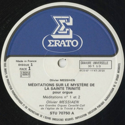 Olivier Messiaen : Méditations Sur Le Mystère De La Sainte Trinité - Pour Orgue (2xLP)